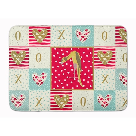 Carolines Treasures 19 x 27 in. Jibso Canary Love Machine Washable Memory Foam Mat CK5503RUG